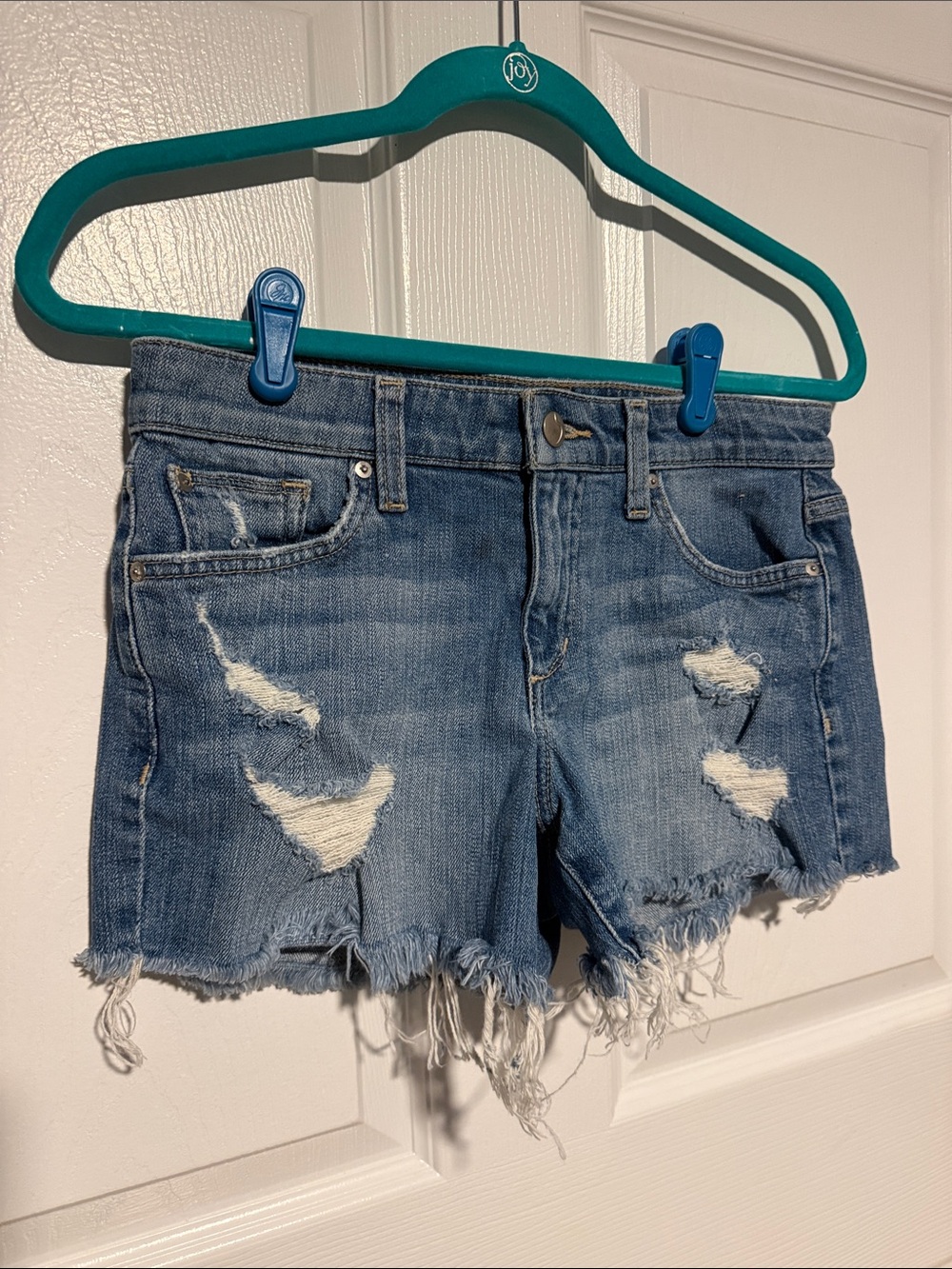 Joe’s Jeans Ozzie Women’s Distressed Denim Cutoff Shorts in Blue size 25